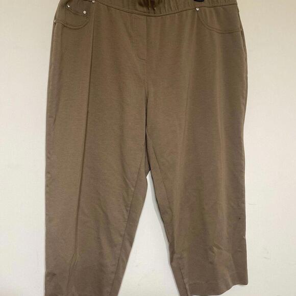 Rebeca Malone Women's Capri Size 2x Brown - Picture 2 of 7
